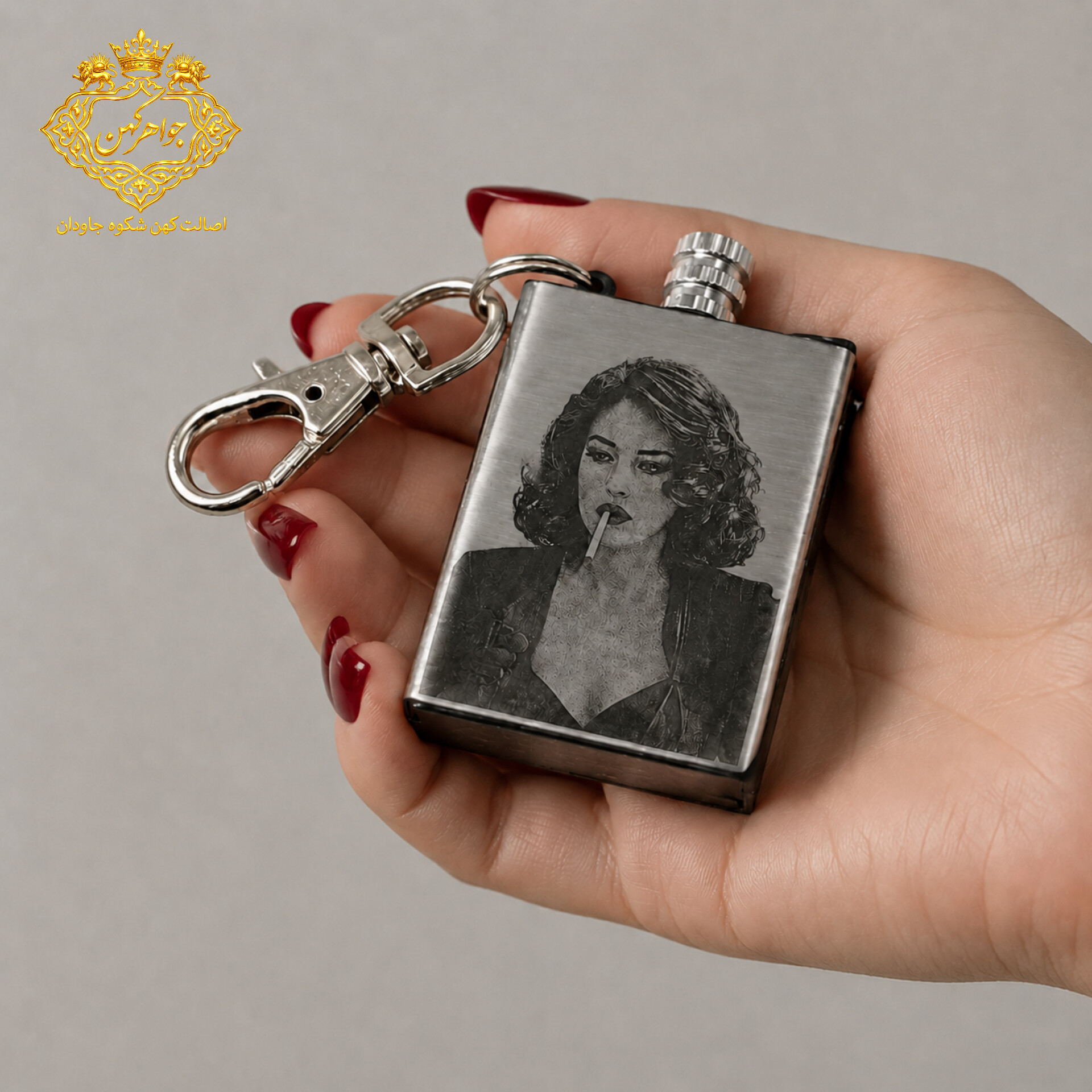 حکاکی چهره روی فندک (کبریت دائمی)